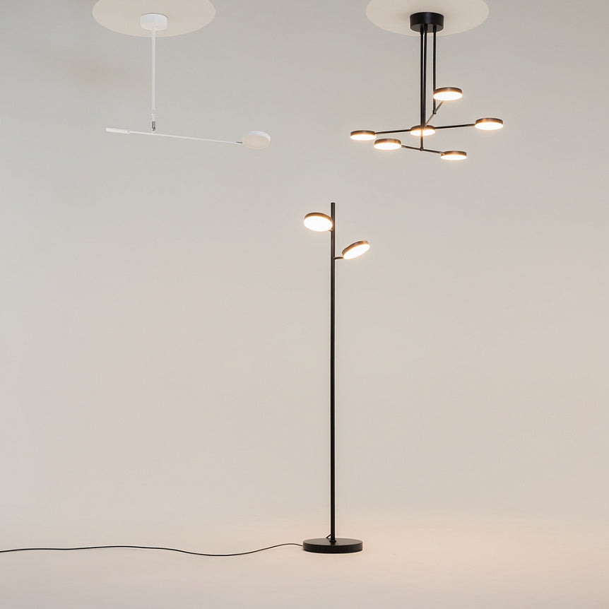 
Lampada da terra LED flessibile “Fad” a 2 luci