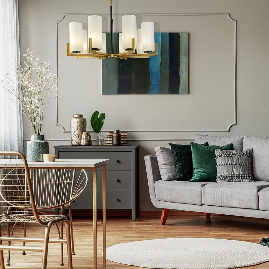 
Designer Chandelier "Fortano" - 8-bulb