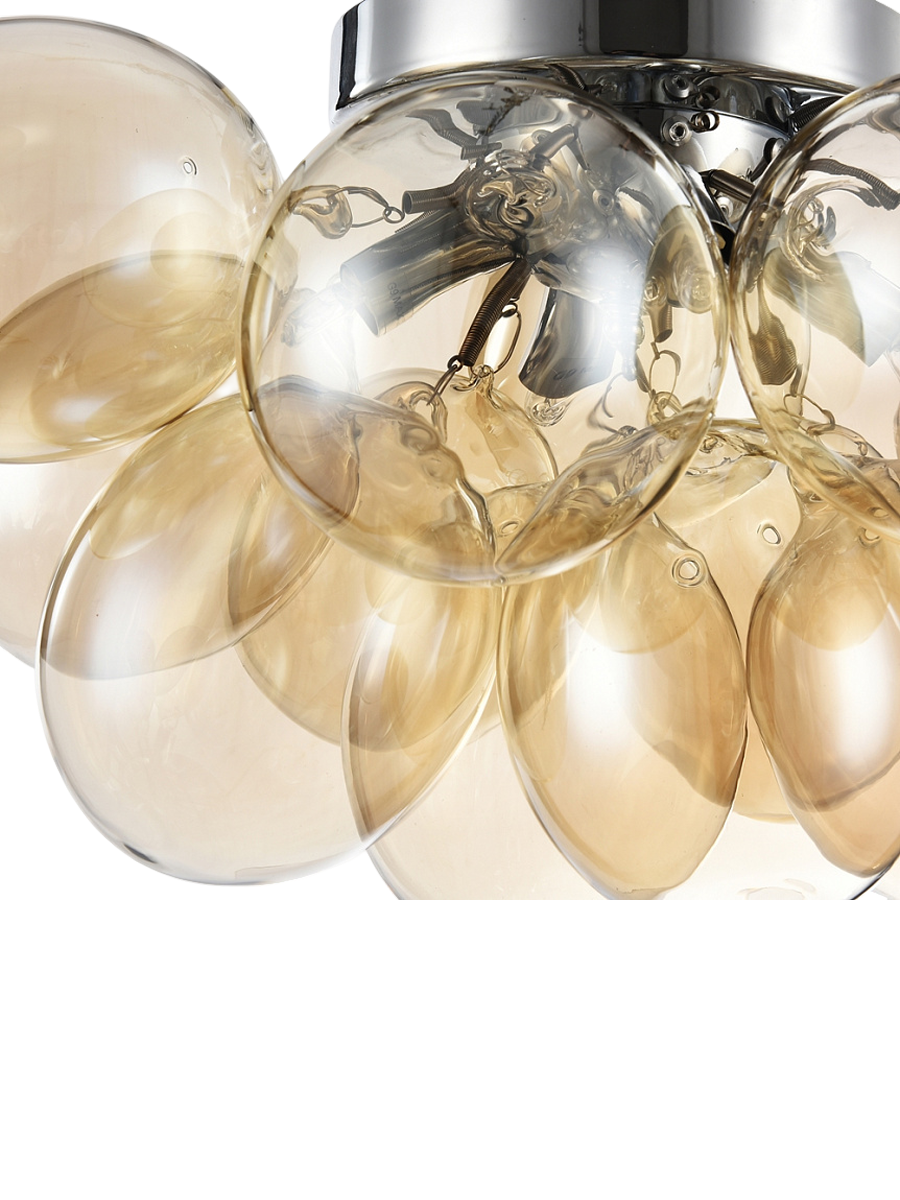 
Designer Ceiling Lamp "Balbo" 4-Bulb - Amber