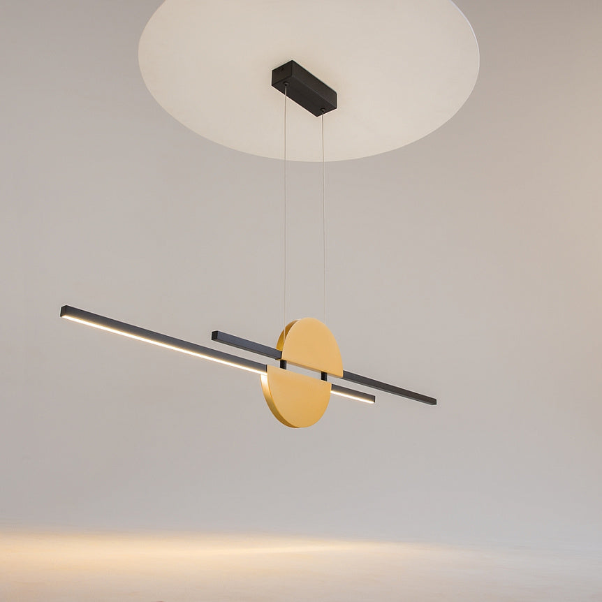 
Lampada a sospensione di design LED “Skyline” - Oro, Nero
