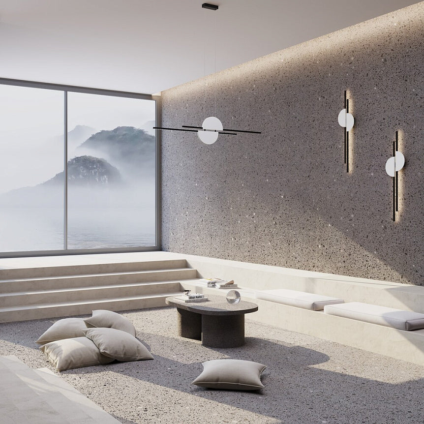 
Lampada a sospensione di design LED “Skyline” - Bianco, Nero