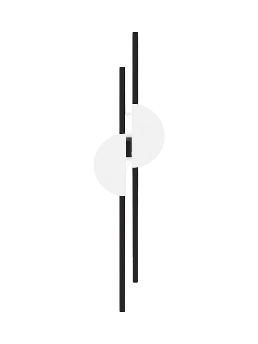 
LED Design Wall Lamp "Skyline" - White, Black / Left