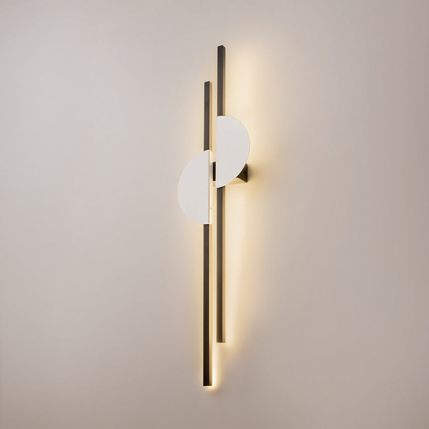 
LED Design Wall Lamp "Skyline" - White, Black / Left