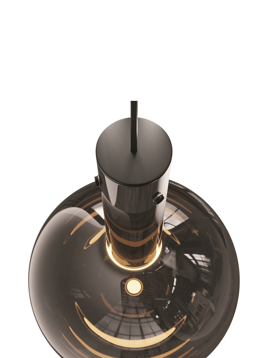 
Lampada a sospensione di design LED “Nebula” - Vetro fumé / ø 25cm