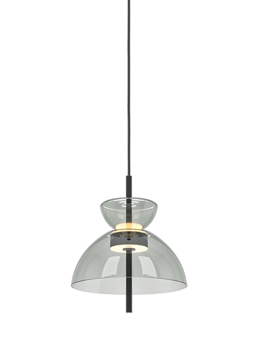 
Lampada a sospensione di design rotonda a LED “Bangkok II” - Vetro fumé / ø 25cm
