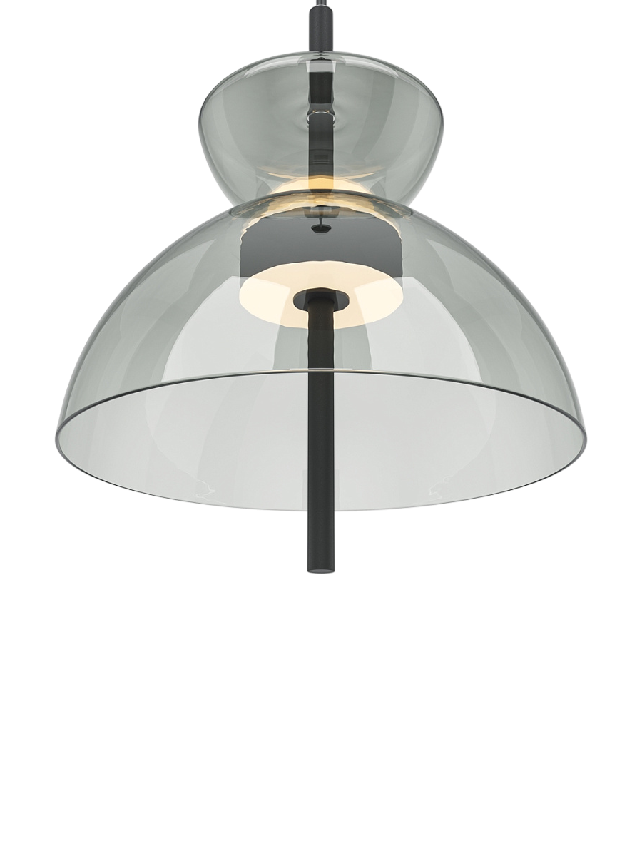 
Lampada a sospensione di design rotonda a LED “Bangkok II” - Vetro fumé / ø 25cm