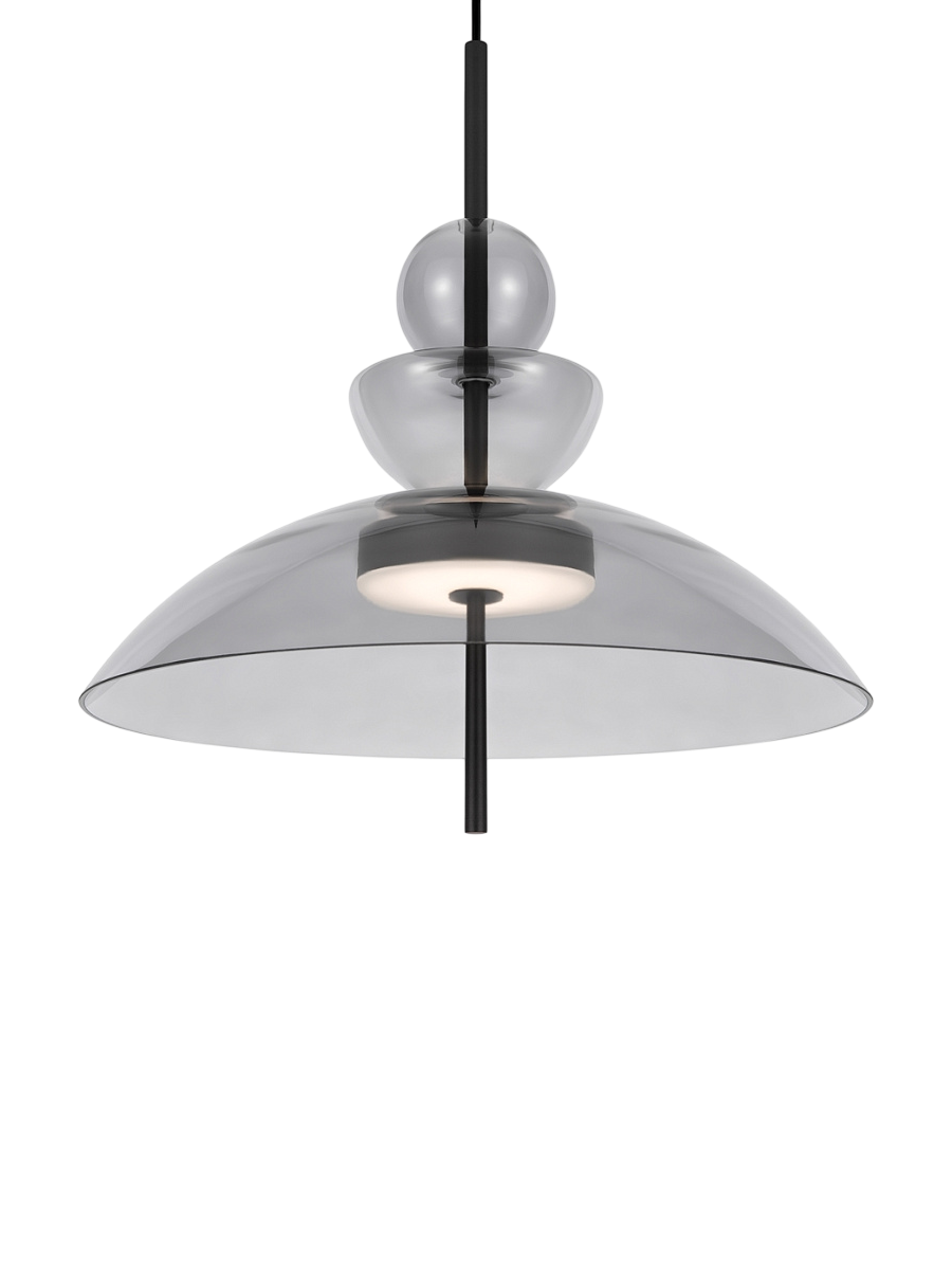 
Lampada a sospensione di design geometrica a LED “Bangkok” - Grigio / ø 40cm