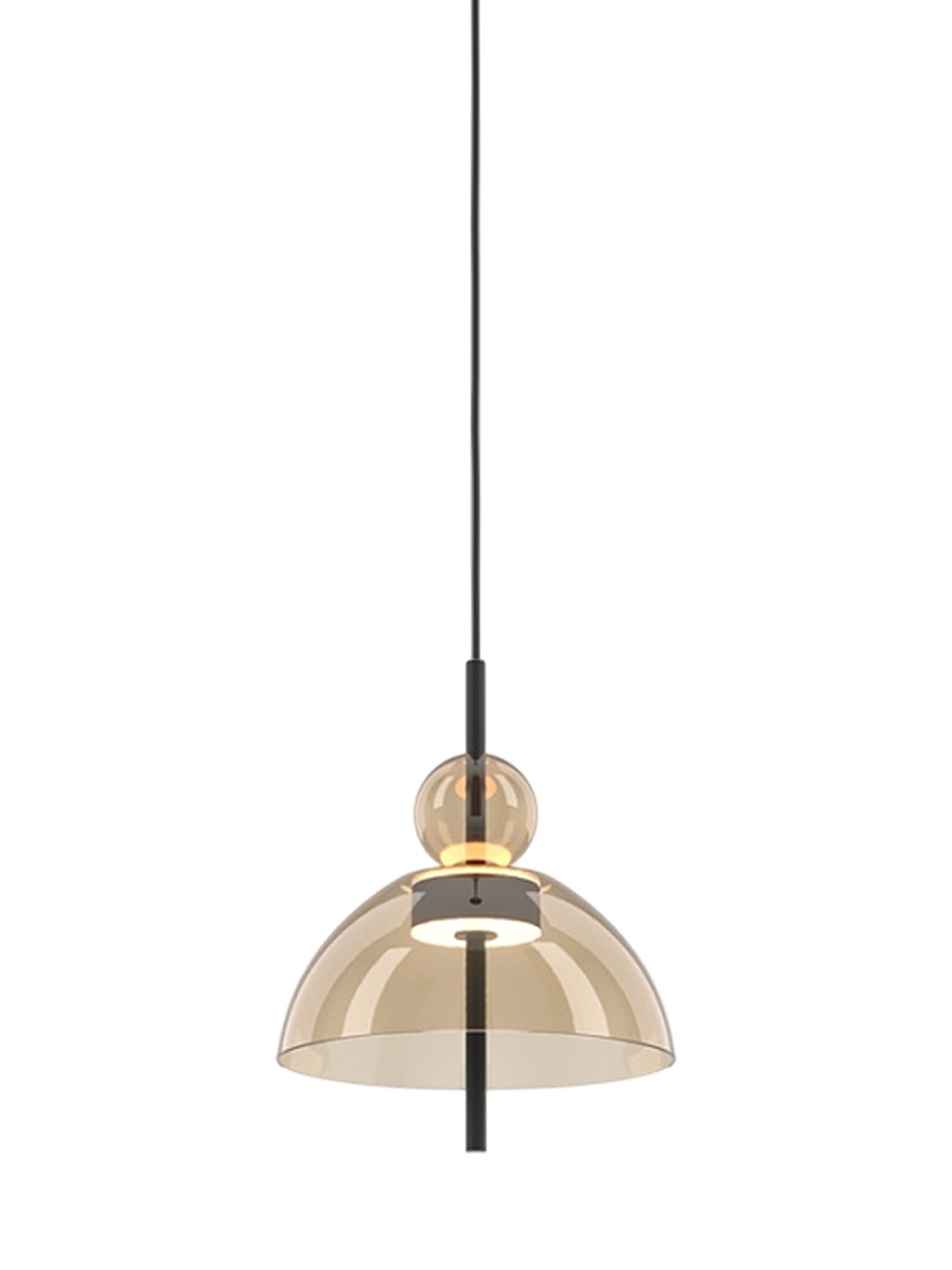 
Lampada a sospensione di design rotonda a LED “Bangkok” - Ambra / ø 25cm