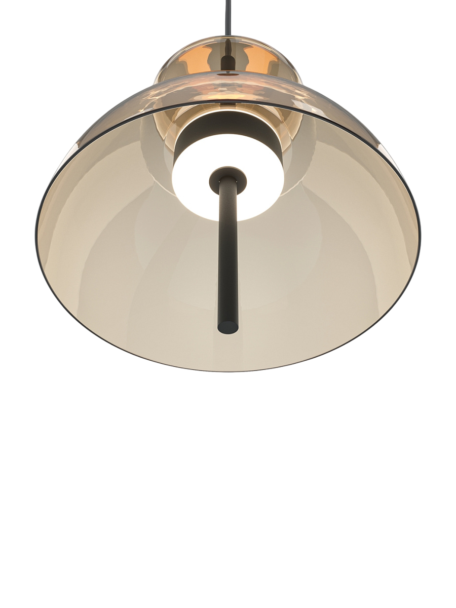 
Lampada a sospensione di design rotonda a LED “Bangkok II” - Ambra / ø 25cm