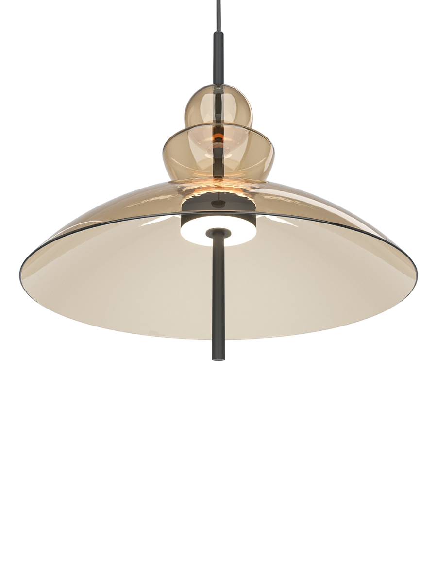 
Lampada a sospensione di design geometrica a LED “Bangkok” - Ambra / ø 40cm