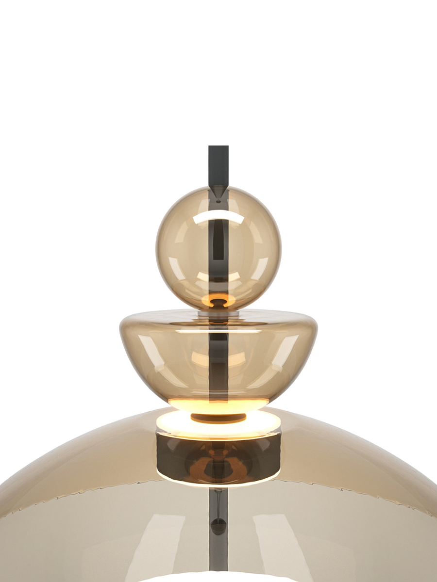 
Lampada a sospensione di design geometrica a LED “Bangkok” - Ambra / ø 40cm