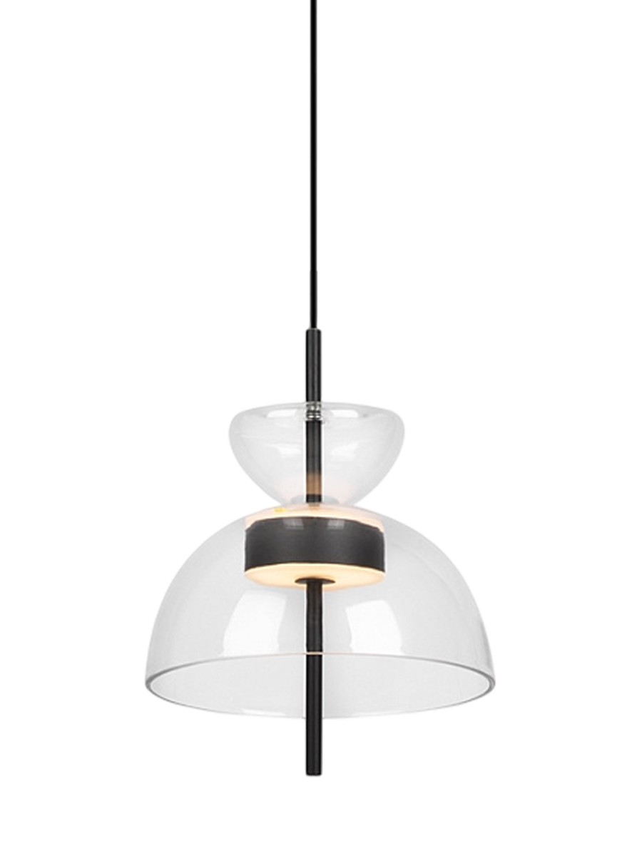 
Lampada a sospensione di design rotonda a LED “Bangkok II” - Trasparente / ø 25cm