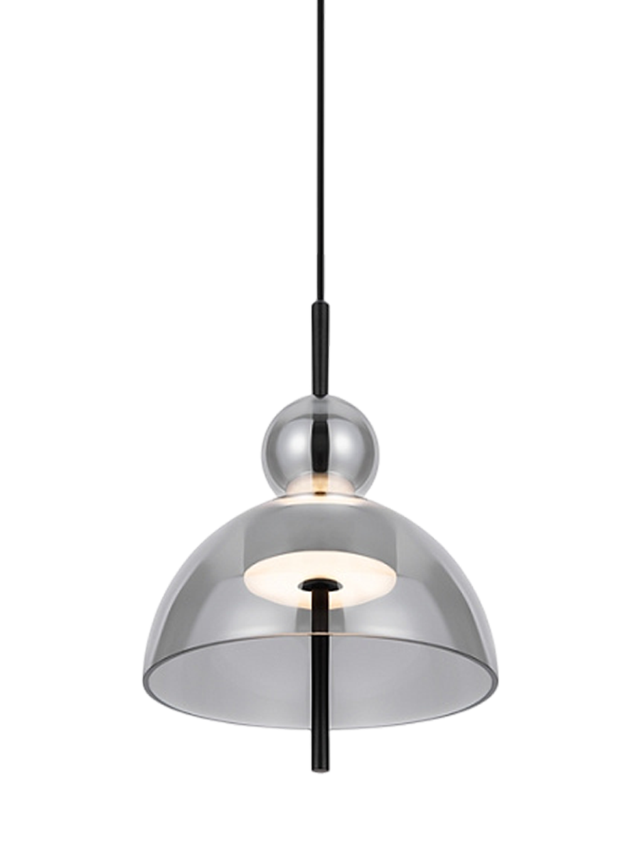 
Lampada a sospensione di design rotonda a LED “Bangkok” - Grigio / ø 25cm