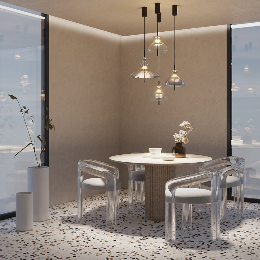 
Lampada a sospensione di design rotonda a LED “Bangkok” - Grigio / ø 25cm