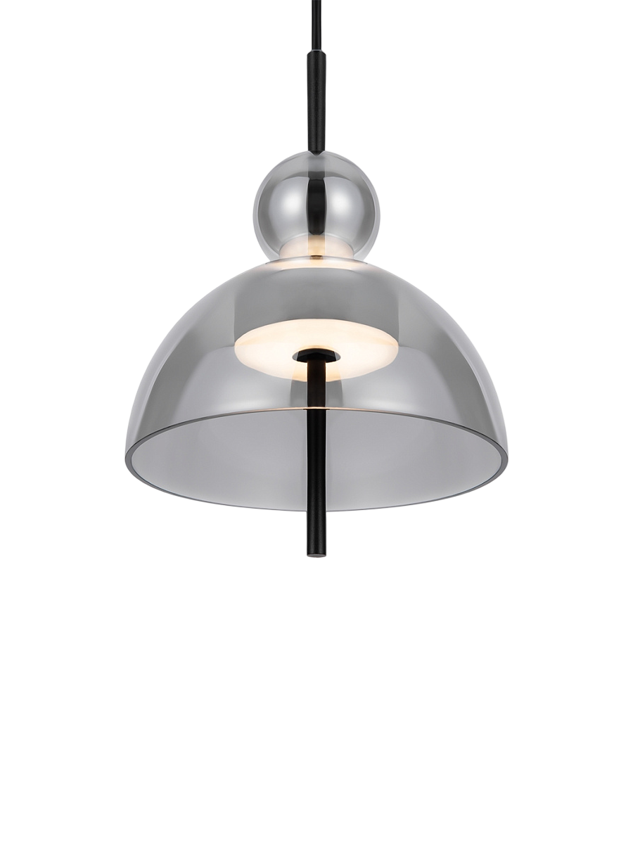 
Lampada a sospensione di design rotonda a LED “Bangkok” - Grigio / ø 25cm