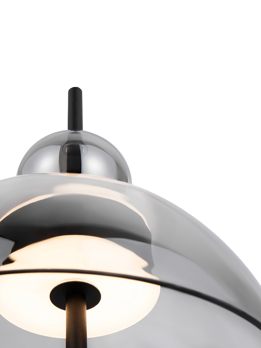 
Lampada a sospensione di design rotonda a LED “Bangkok” - Grigio / ø 25cm