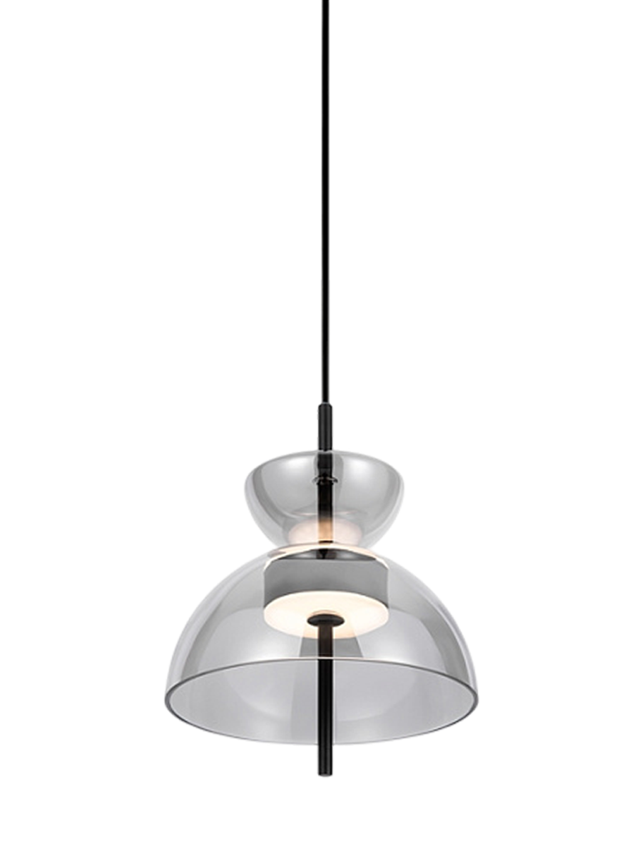 
Lampada a sospensione di design rotonda a LED “Bangkok II” - Grigio / ø 25cm