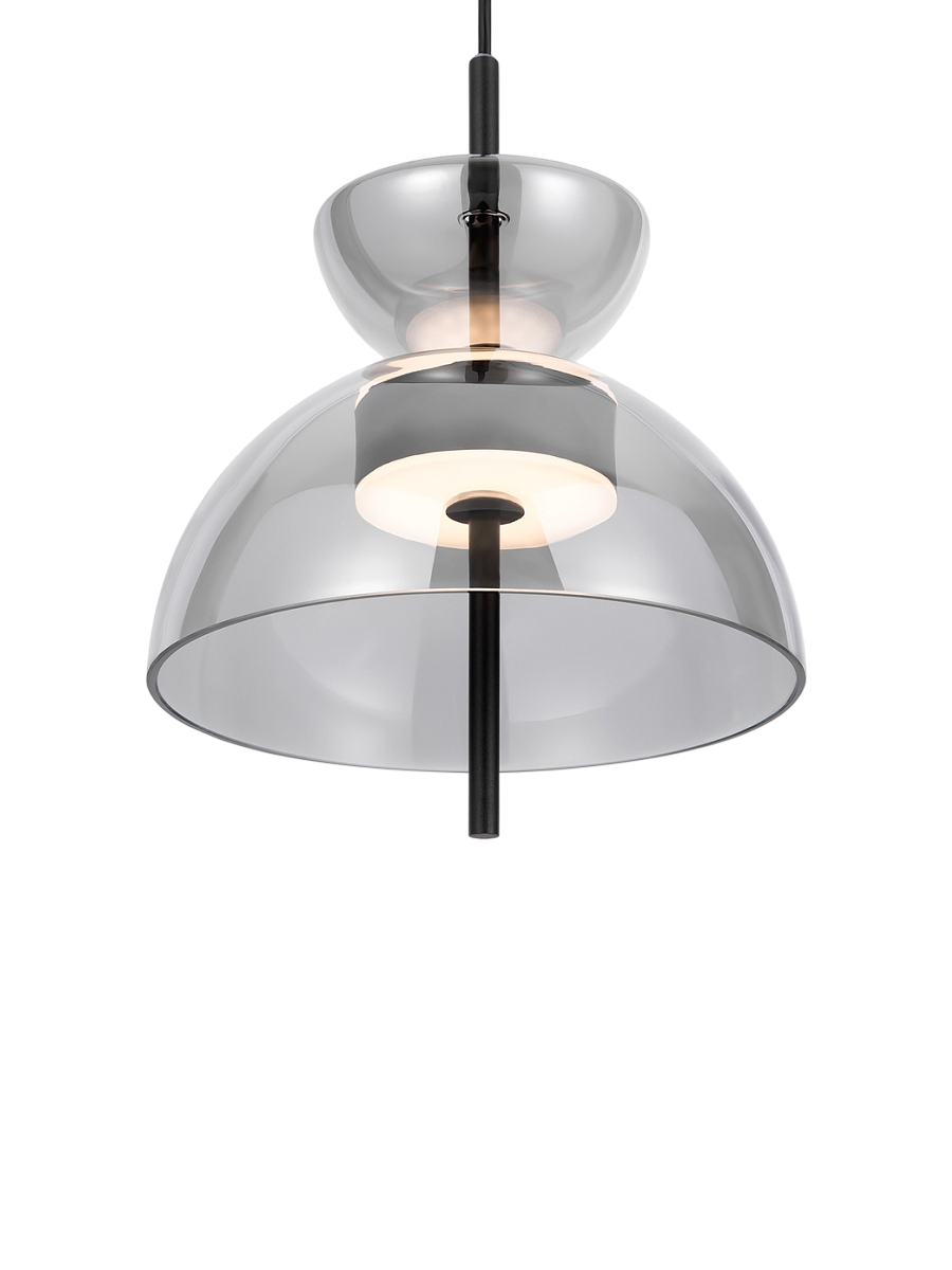
Lampada a sospensione di design rotonda a LED “Bangkok II” - Grigio / ø 25cm