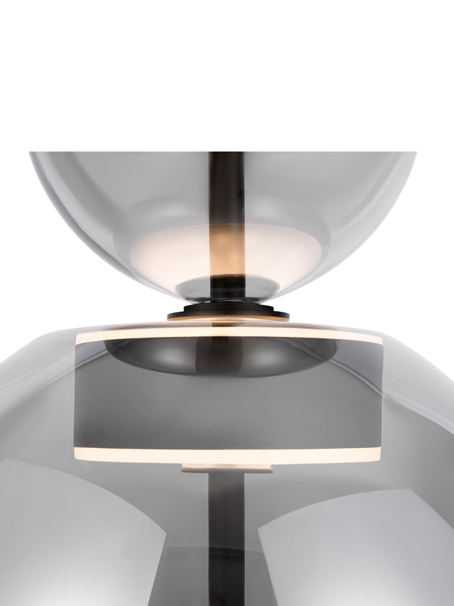 
Suspension LED design ronde « Bangkok II » - Gris / ø 25cm
