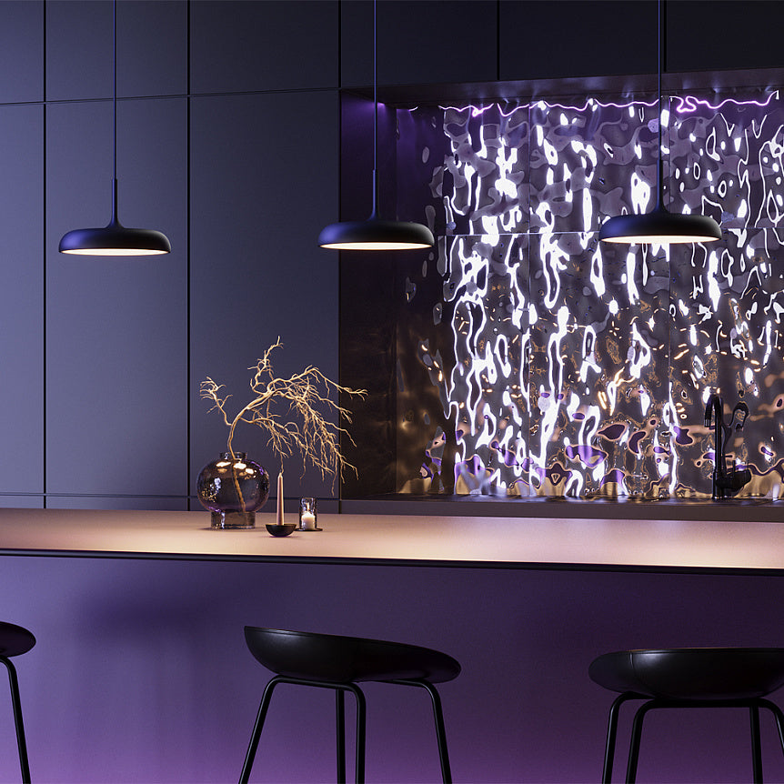 
Lampada a sospensione di design LED “Gerhard” - Nero / ø 30cm