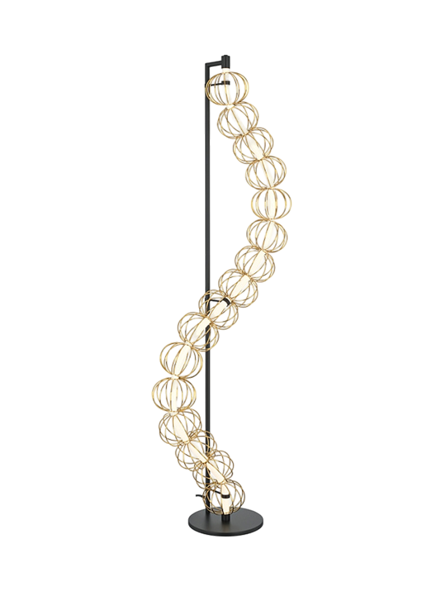 
Lampada da terra di design a LED „Golden Cage“
