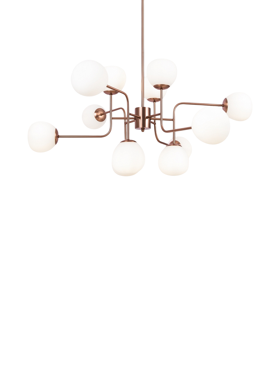 
Designer Chandelier "Erich" 12-Light - Gold