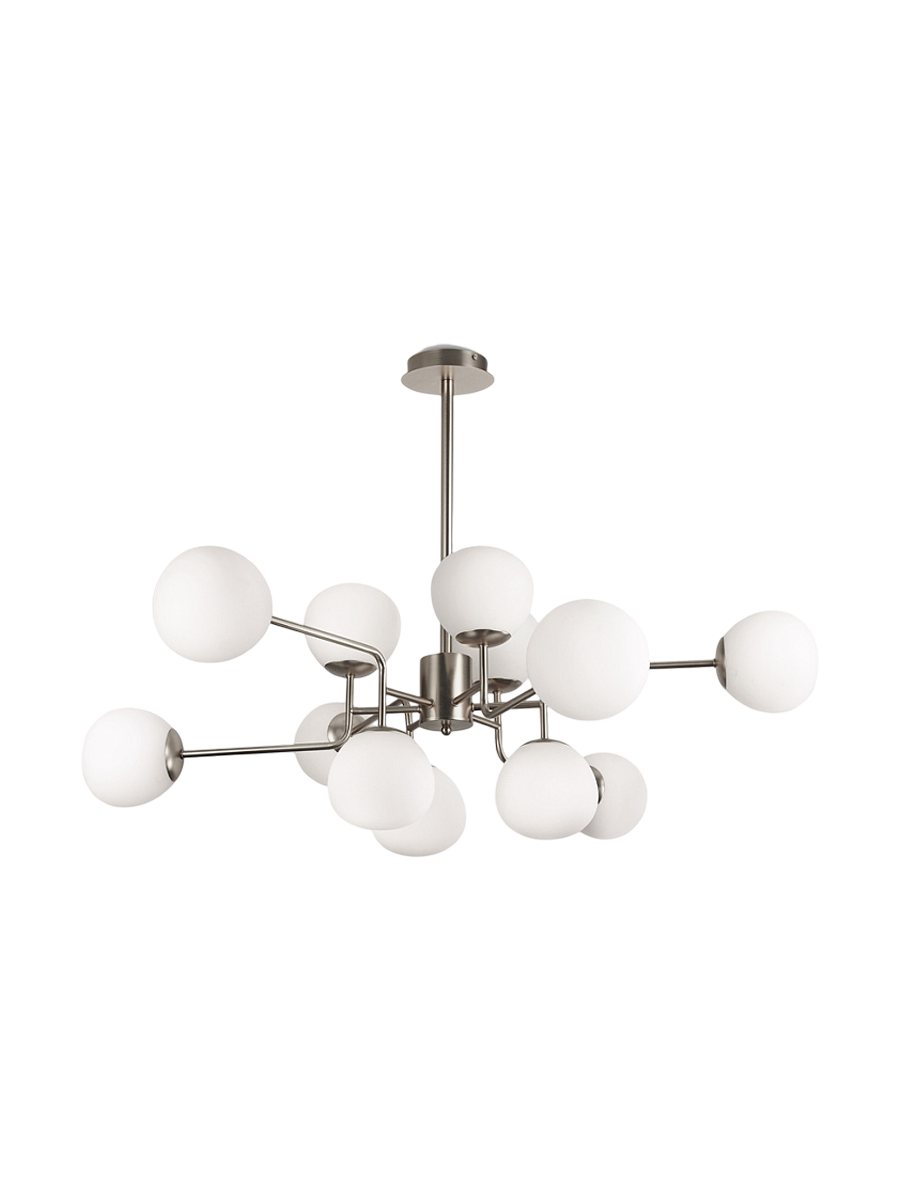 
Designer Chandelier "Erich" 12-Light - Silver