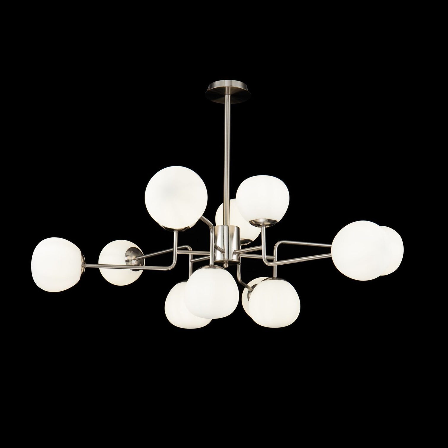 
Designer Chandelier "Erich" 12-Light - Silver
