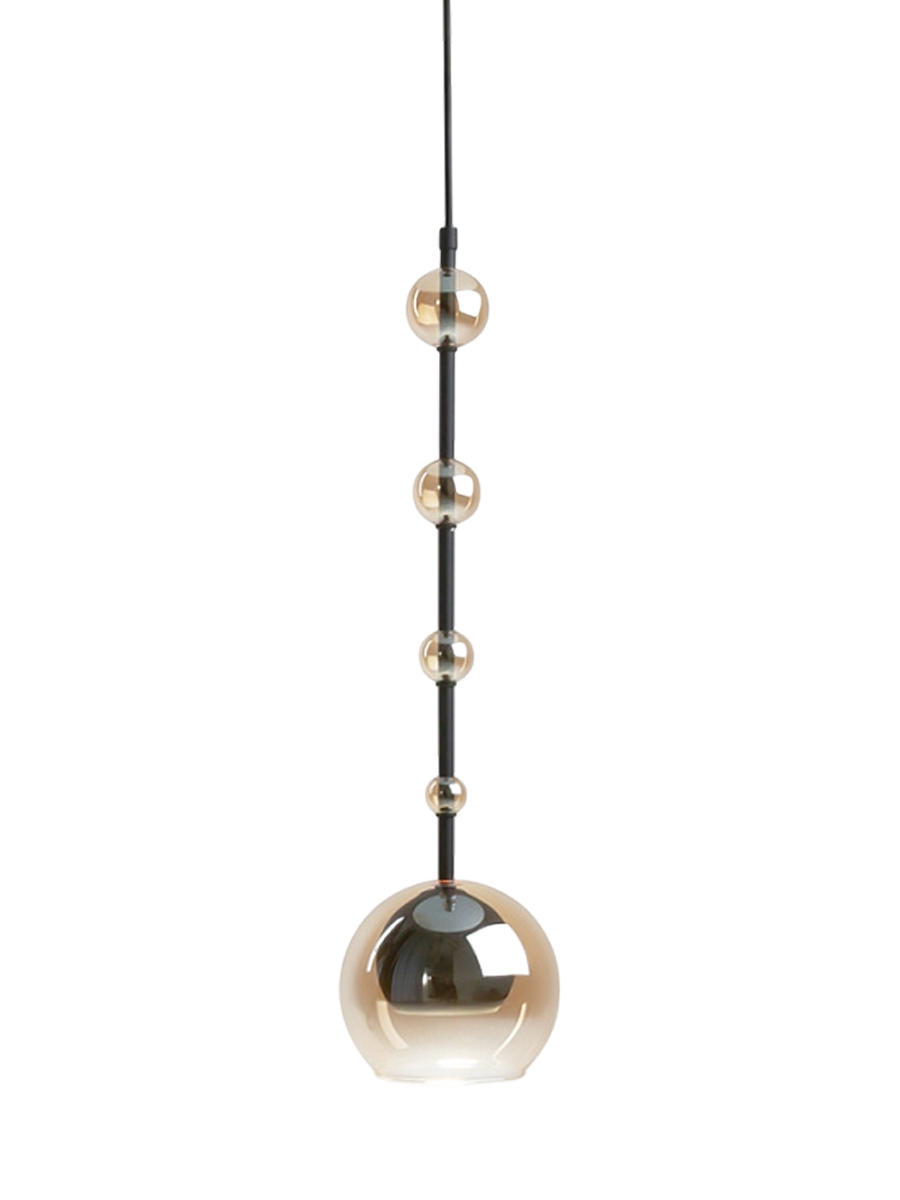 
Lampada a sospensione di design “Ros” - Nero, Oro