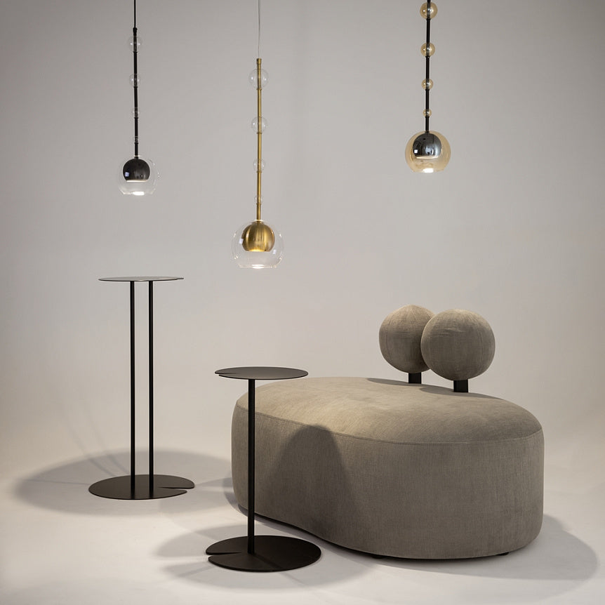 
Lampada a sospensione di design “Ros” - Nero, Oro