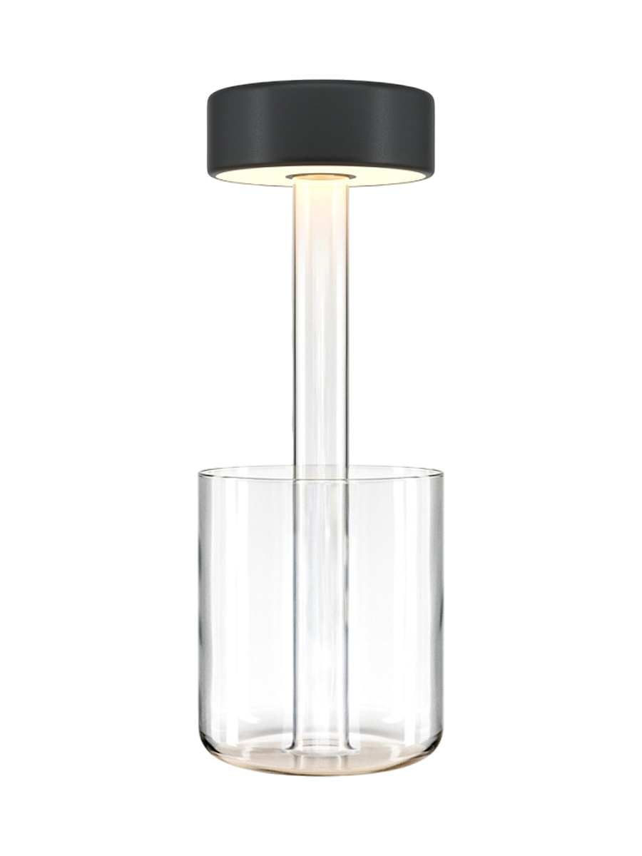 
Lampada da tavolo portatile a LED a batteria “Al Collaboration II” - Nero/Trasparente