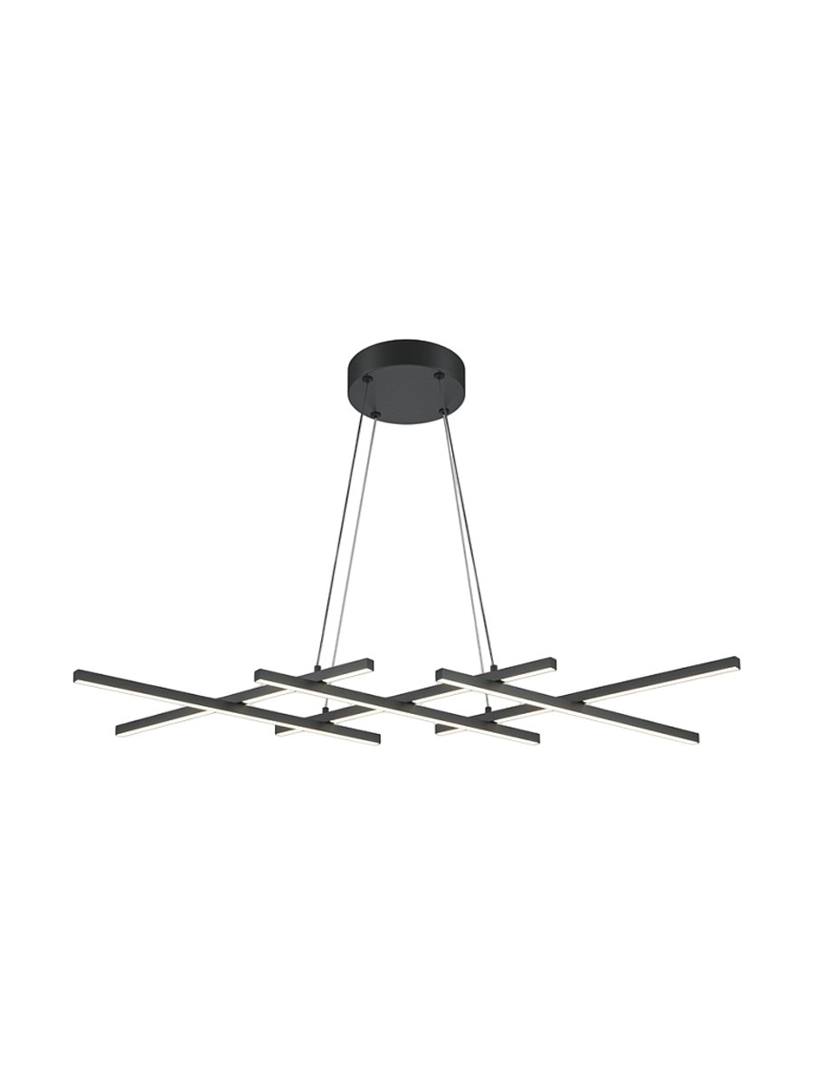
Lampada a sospensione di design LED Stack “Halo” - Nero