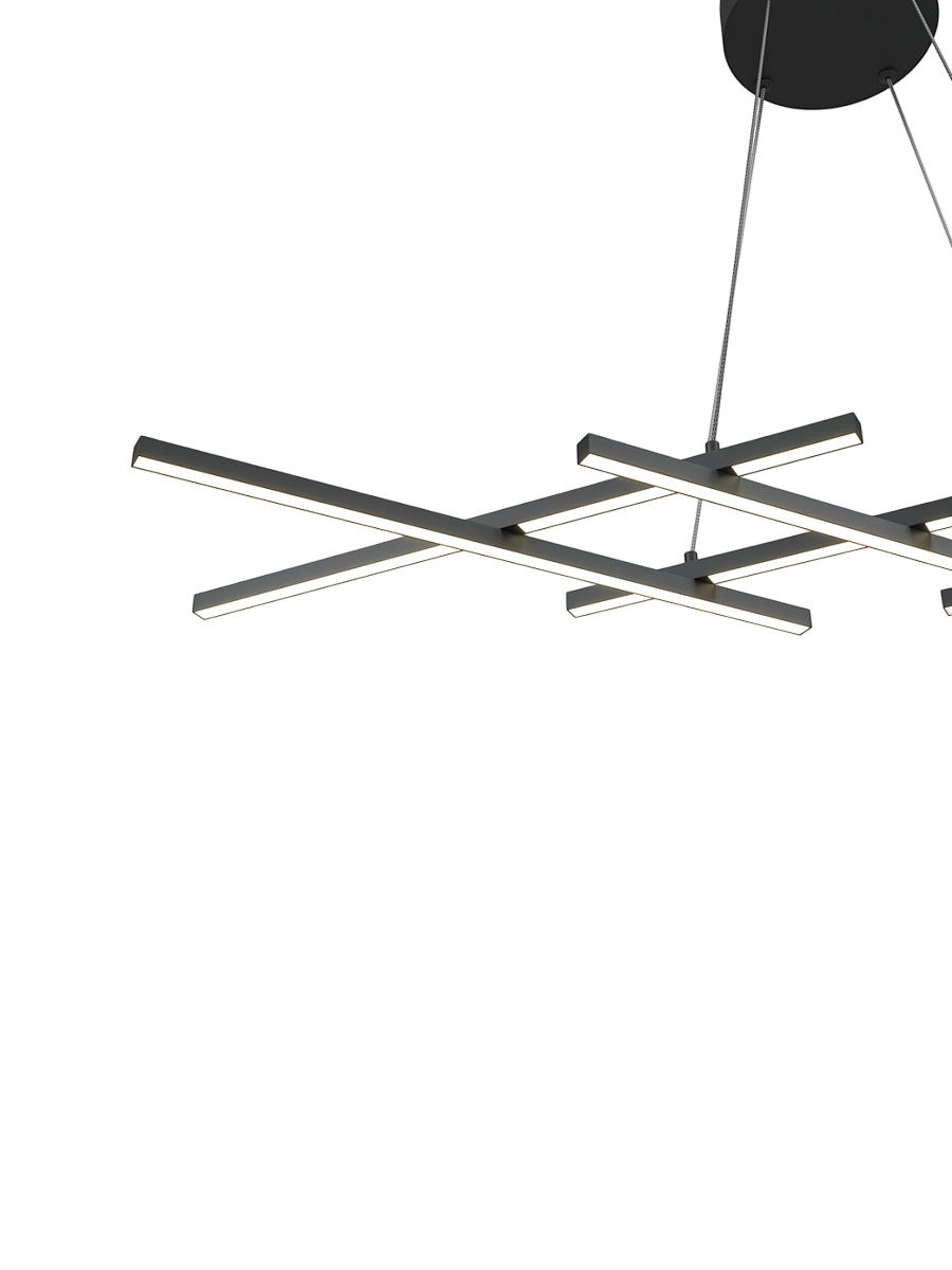 
Lampada a sospensione di design LED Stack “Halo” - Nero