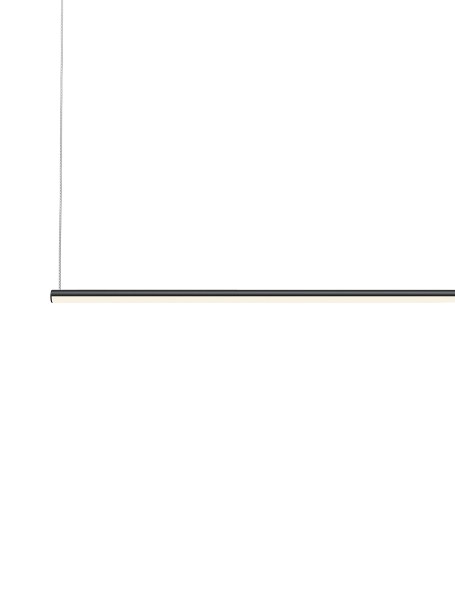 
Lampada a sospensione di design LED Corner Long “Halo” - Nero