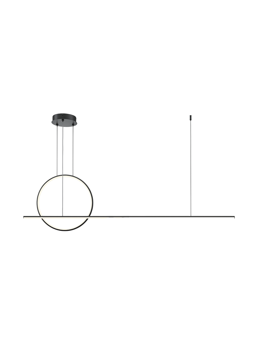 
Lampada a sospensione di design LED Disc “Halo” - Nero