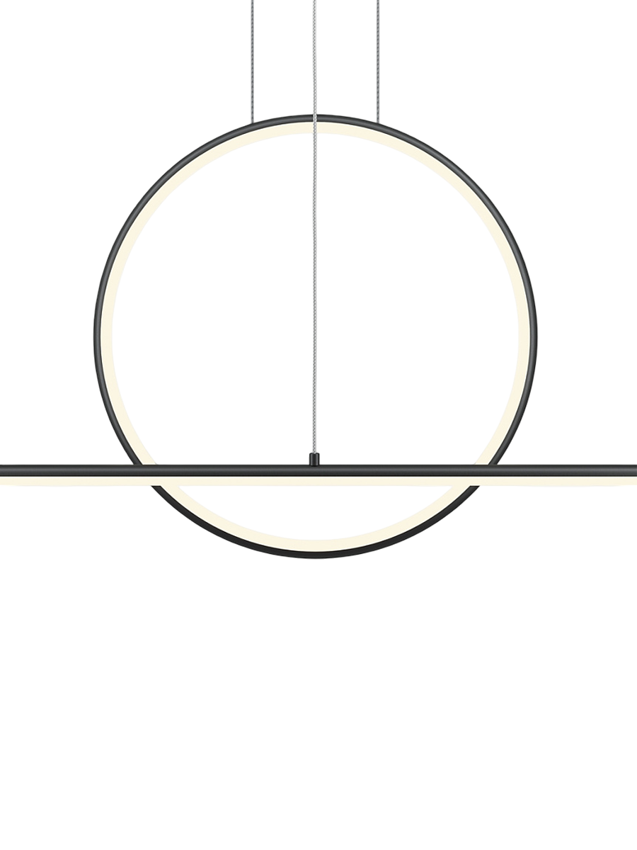 
Lampada a sospensione di design LED Disc “Halo” - Nero