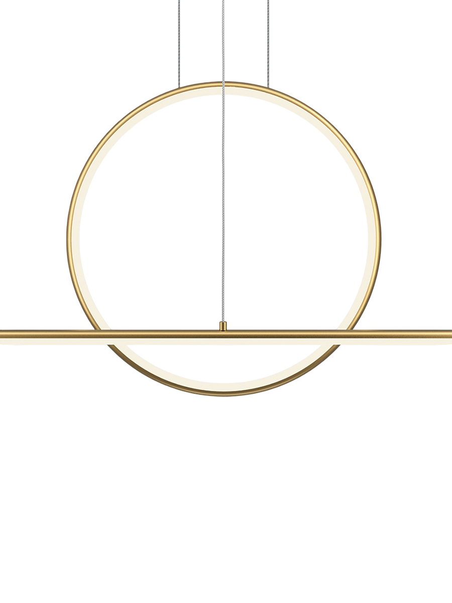 
Lampada a sospensione di design LED Disc “Halo” - Ottone