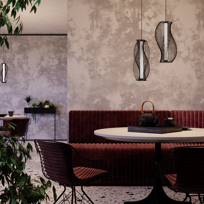 
Lampada a sospensione di design a LED "Shadows Of The Past" - Nero