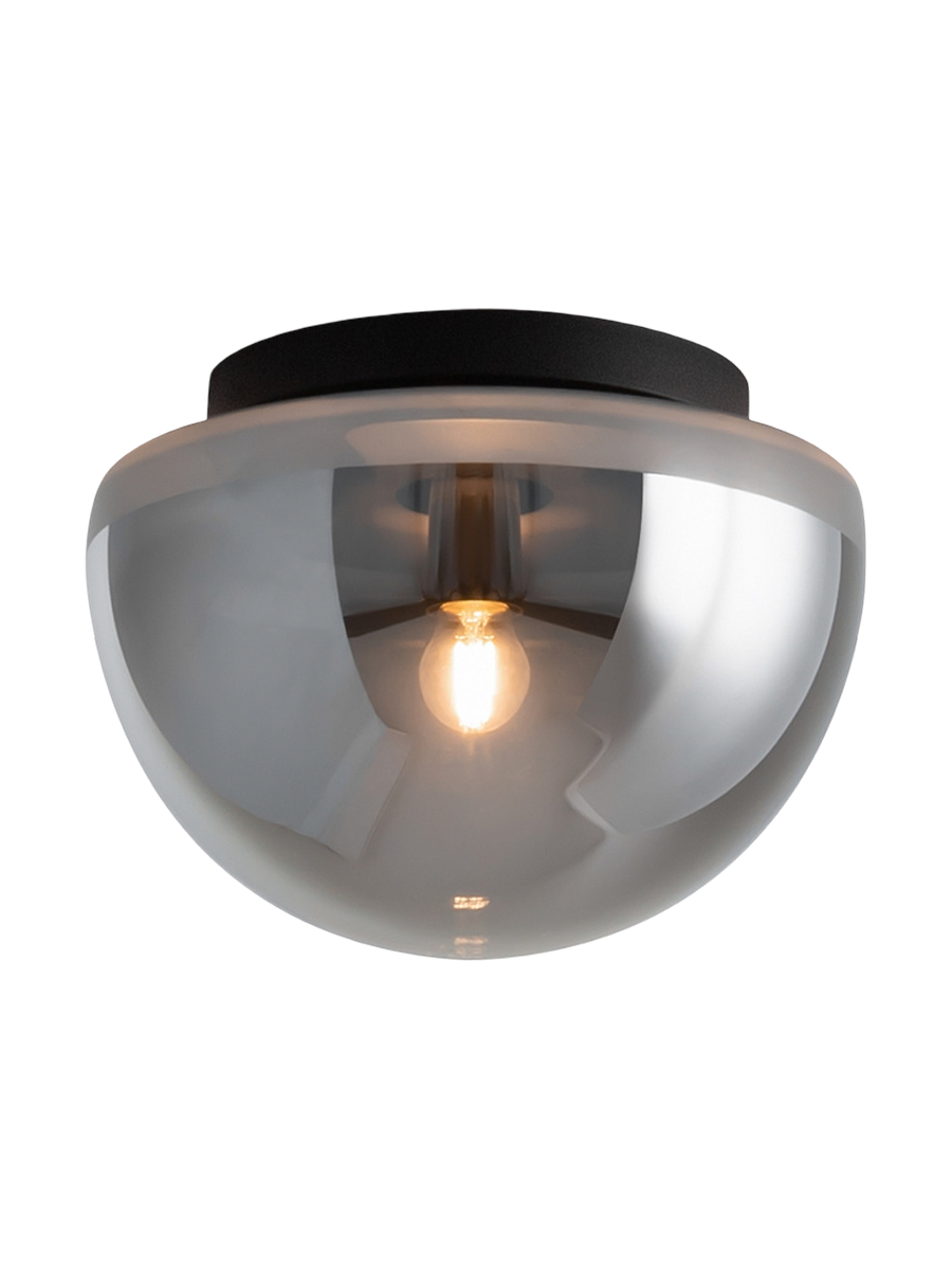
Lampada da soffitto di design “Glassy” - Nero/Vetro fumé