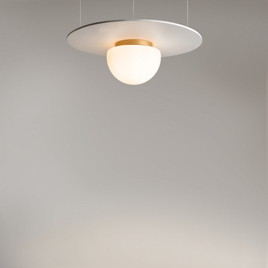 
Lampada da soffitto di design “Glassy” - Bianco/Oro