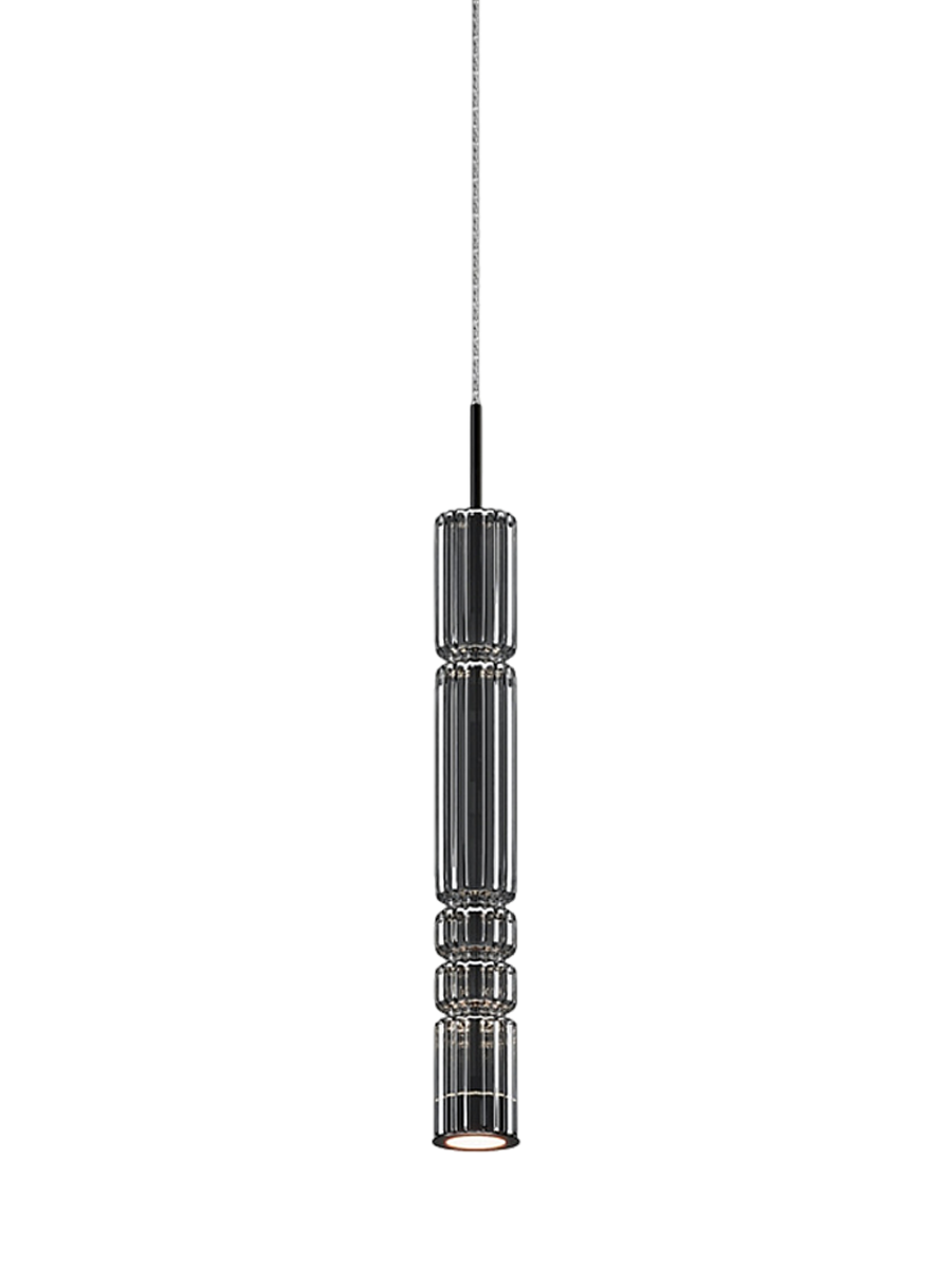 
Long LED Design Pendant Lamp "Ordo" - Black