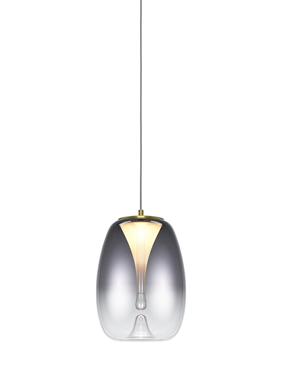 
Lampada a sospensione di design LED “Splash” - Vetro fumé