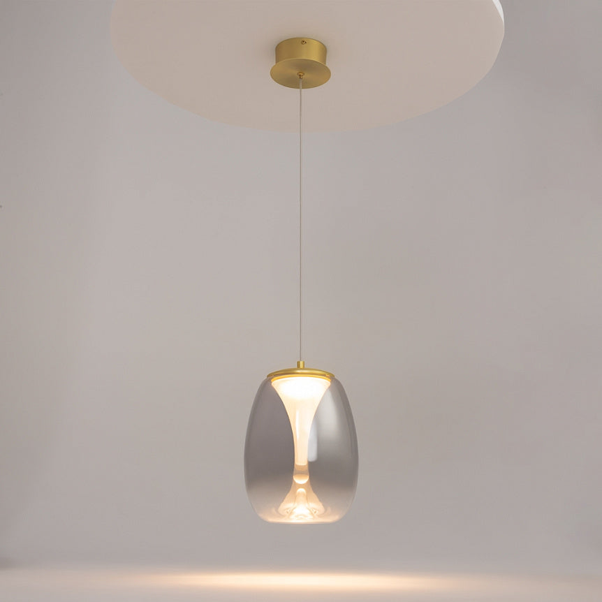 
Lampada a sospensione di design LED “Splash” - Vetro fumé
