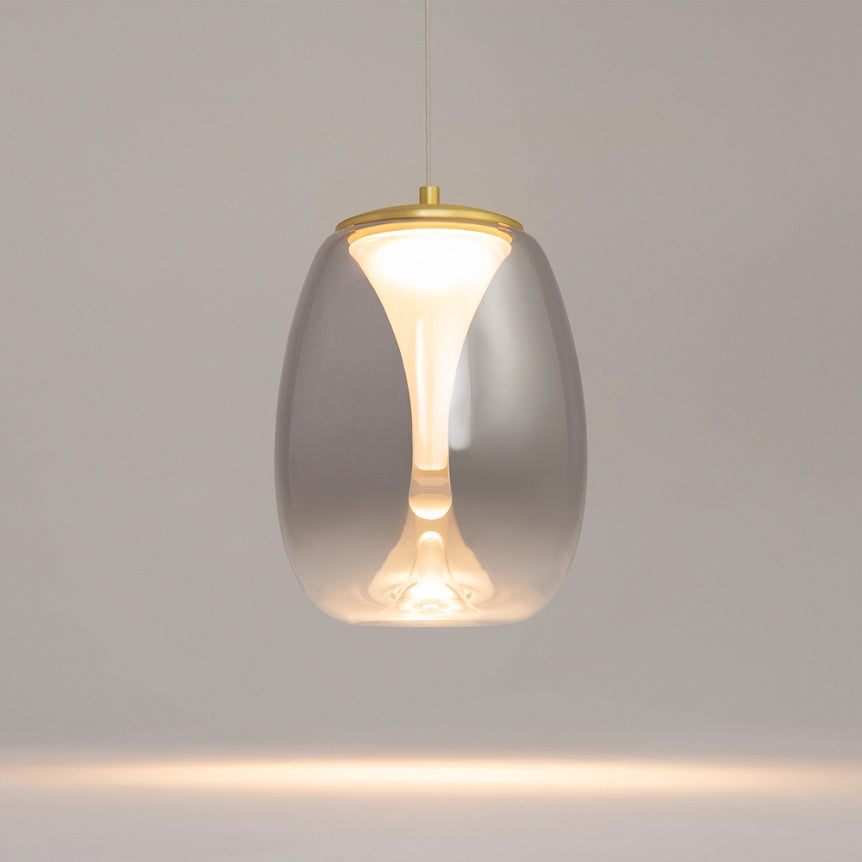 
Lampada a sospensione di design LED “Splash” - Vetro fumé
