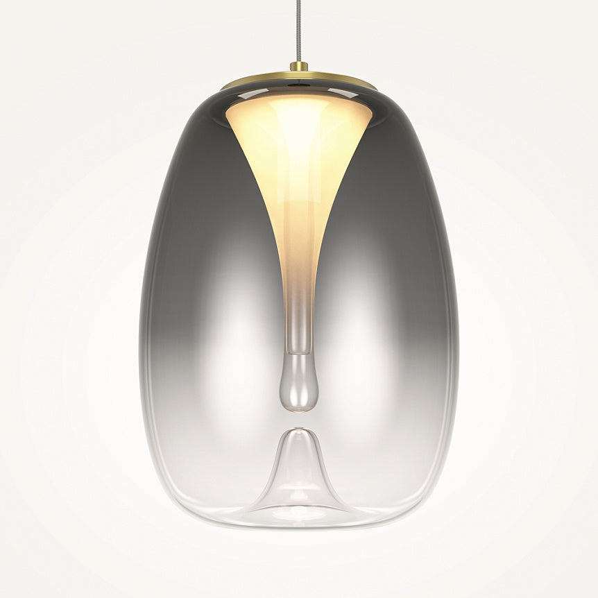 
Lampada a sospensione di design LED “Splash” - Vetro fumé