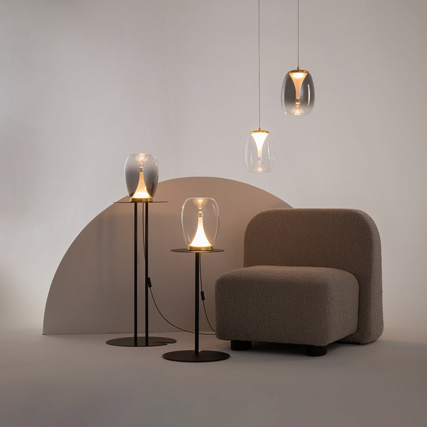 
Lampada da tavolo di design LED “Splash” - Vetro fumé