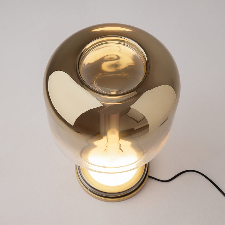 
Large LED Design Tischlampe "Spirito" - Bronze / Weiss