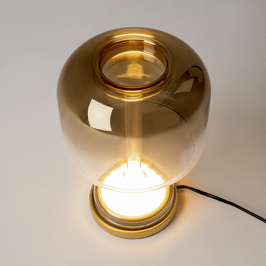 
Small LED Design Tischlampe "Spirito" - Bronze / Weiss