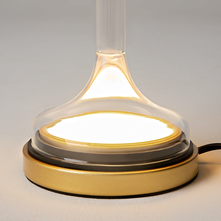 
Small LED Design Tischlampe "Spirito" - Bronze / Weiss