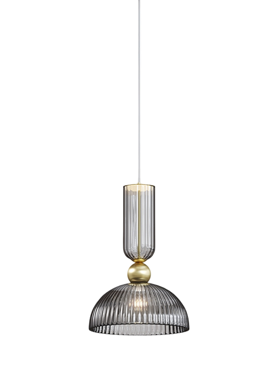 
Elegante lampada a sospensione “Antic II” - Vetro fumé